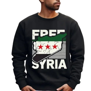 FREE SYRIA UNISEX ROUND NECK HOODIE